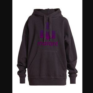 Isabel Marant Étoile Mansel Printed Logo Sweatshirt Ombre Velvet Faded Night